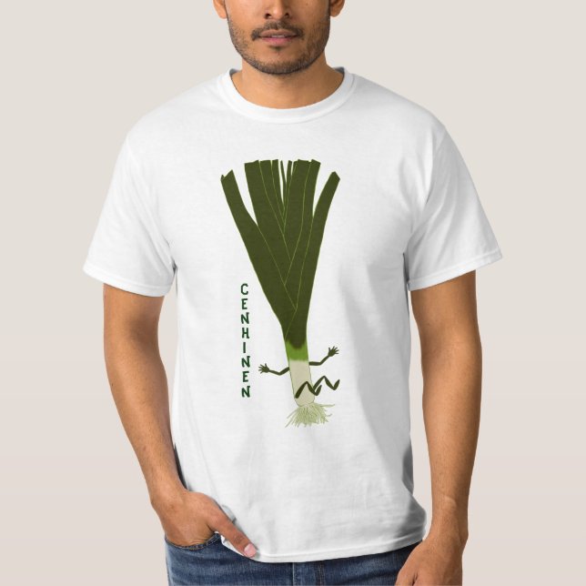 Camisa do alho-porro T (Frente)