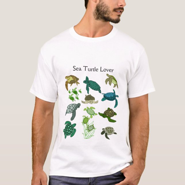 Camisa do amante da tartaruga de mar (Frente)