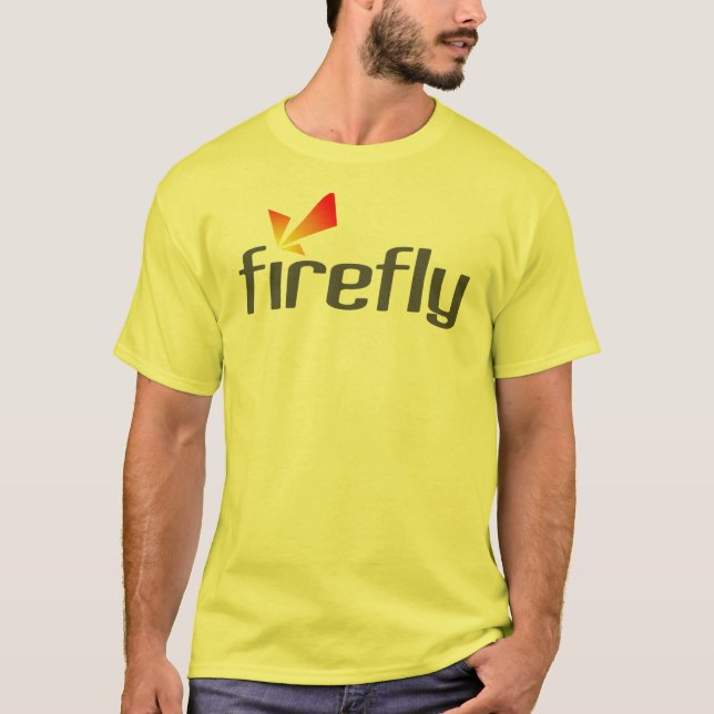 Camisa do amarelo do vaga-lume dos meios de (Frente)