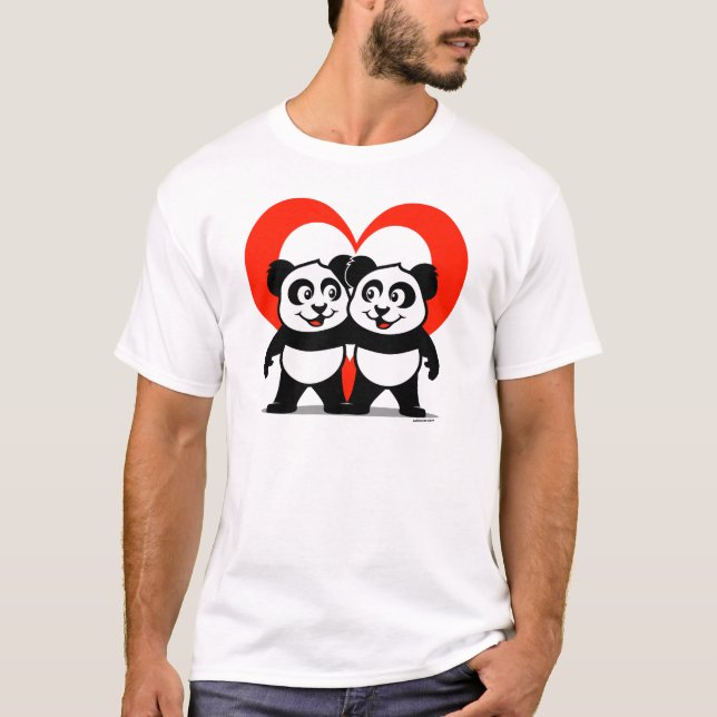 Camisa do amor da panda (Frente)