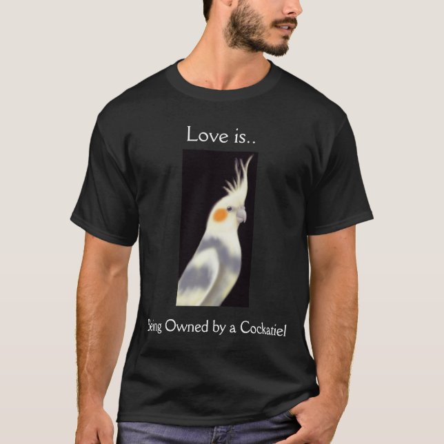 Camisa do amor do papagaio do Cockatiel (Frente)