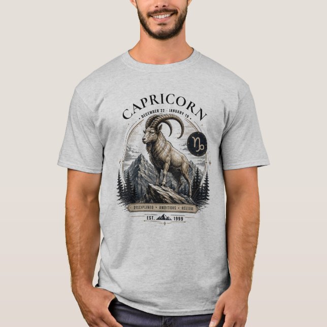 Camisa do Animal do Zodíaco Capricórnio (Frente)