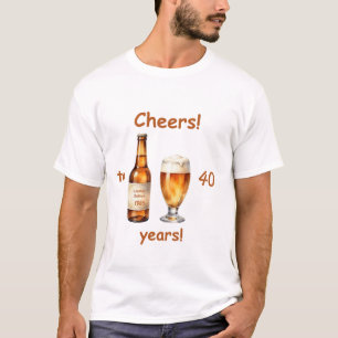 Camisa do aniversário da cerveja com idade persona