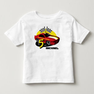 Camisa do aniversário do carro de corridas 5a
