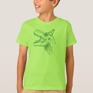 Camisa do aniversário do dinossauro