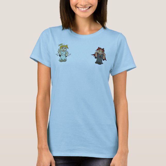 Camisa do anjo/diabo do ombro (Frente)