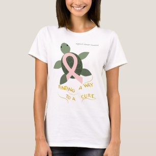 Camisa do apoio ao cancer de mama da tartaruga de