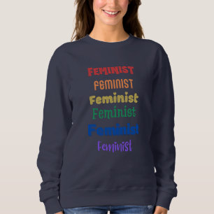 camisa do arco-íris do orgulho feminista
