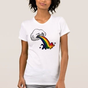 Camisa do arco-íris - nuvem engraçada