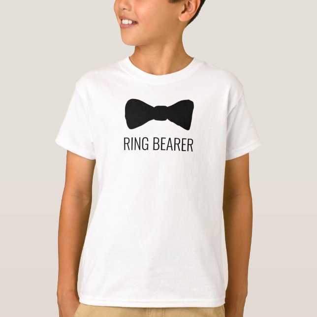 Camisa do Arco preto Tie Ring Bearer Kid (Frente)