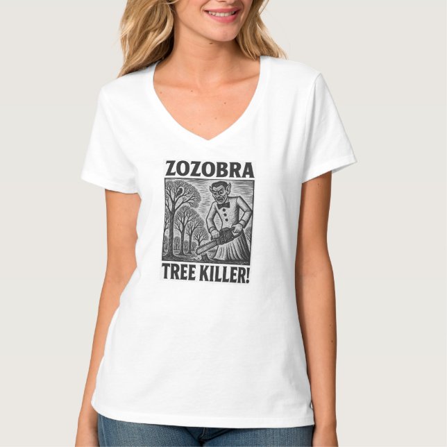 Camisa do Assassino da Árvore Zozobra (Frente)