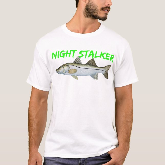 camisa do assediador t da noite da pesca da senuca (Frente)