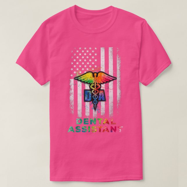 Camisa do Assistente Dental do Sinalizador America (Frente do Design)