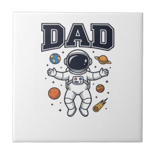 Camisa do Astronauta Pai Design de Vetor Espacial_