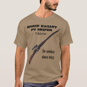 Camisa do atirador furtivo T do soviete ww2 Mosin
