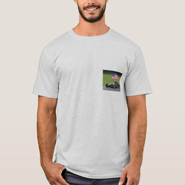 Camisa do átomo T de Ariel com bandeira (Frente)