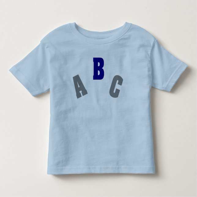 Camisa do azul de ABC (Frente)