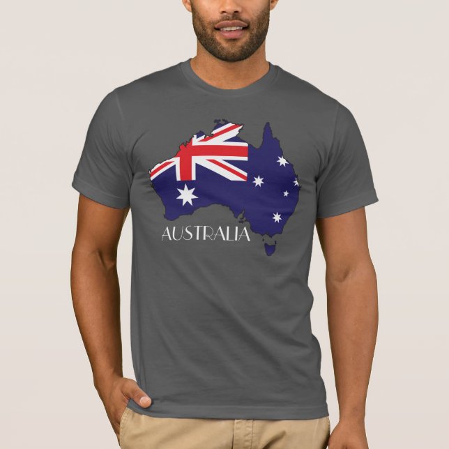 Camisa do Bandeira-Mapa de Austrália (Frente)
