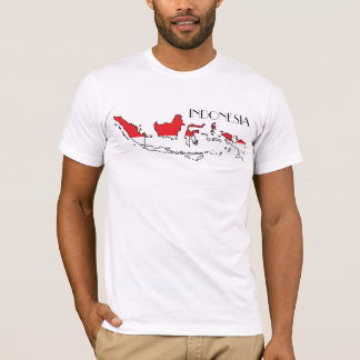 Camisa do Bandeira-Mapa de Indonésia