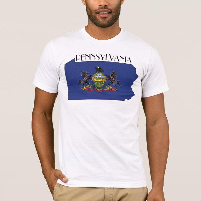 Camisa do Bandeira-Mapa de Pensilvânia (Frente)