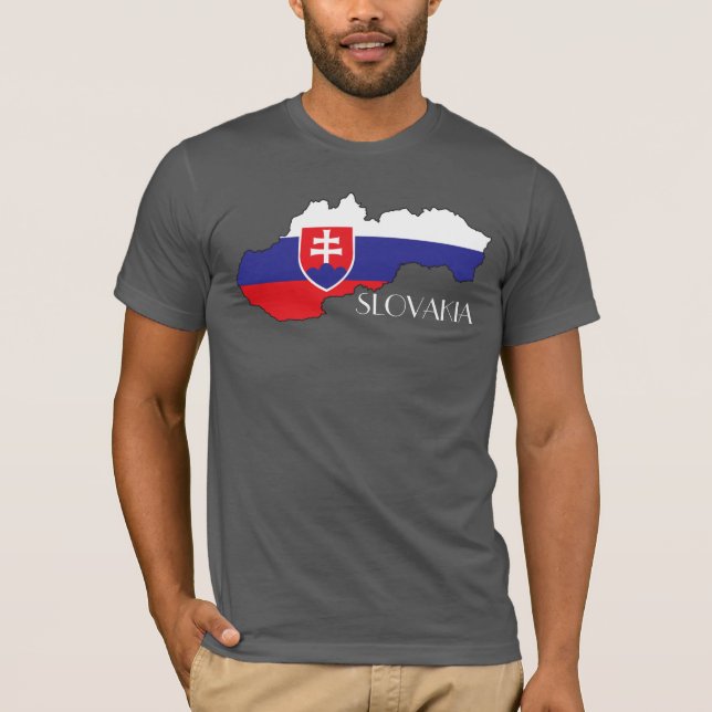Camisa do Bandeira-Mapa de Slovakia (Frente)