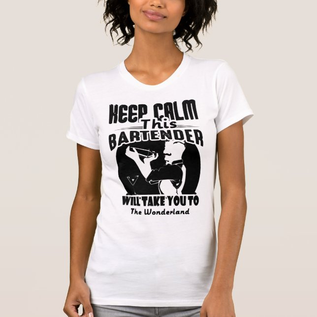 Camisa Do Barman - Fique Calmo Com Esta Camisa Do  (Frente)