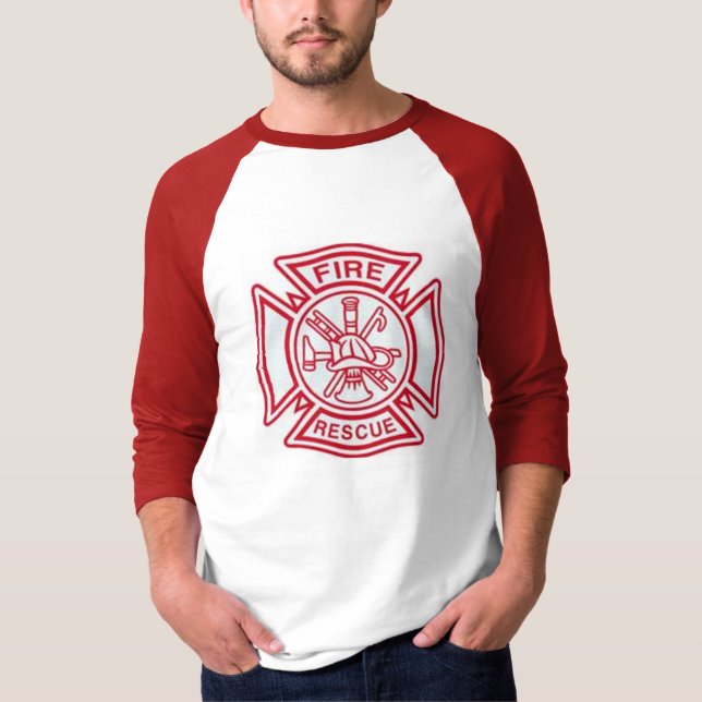 Camisa do basebol do fogo (Frente)