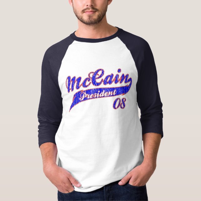 Camisa do basebol do presidente de McCain (Frente)
