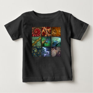 Camisa do bebê de Polyptych do Fractal de