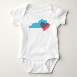 Camisa do bebê do amor do estado de Kentucky