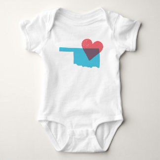 Camisa do bebê do amor do estado de Oklahoma
