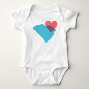 Camisa do bebê do amor do estado de South Carolin