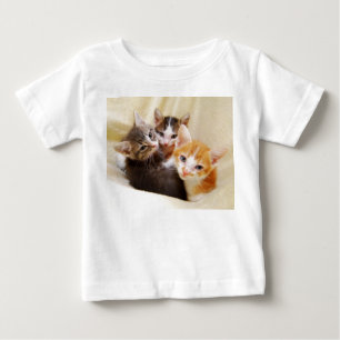 Camisa do bebê do trio dos gatinhos