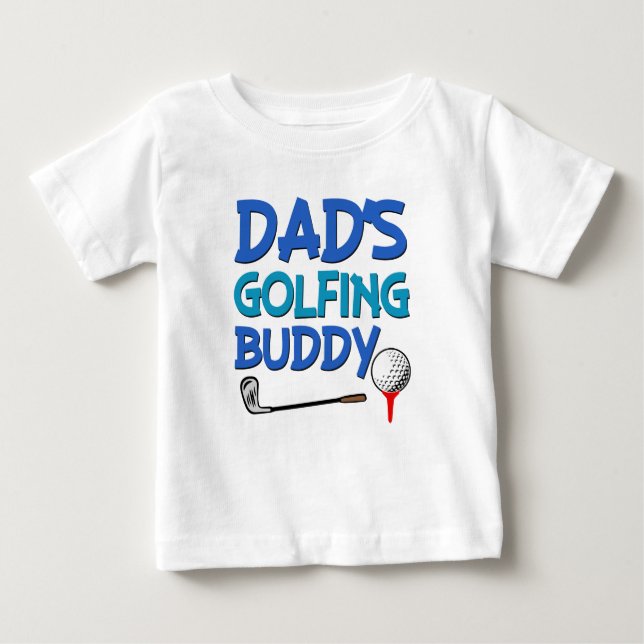 Camisa do bebê Golfing do pai (Frente)
