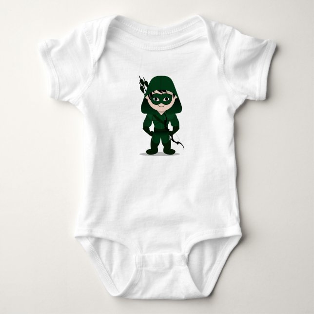 Camisa do bebê t do arqueiro de Chibi (Frente)