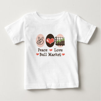 Camisa do bebê T do mercado em alta do amor da paz
