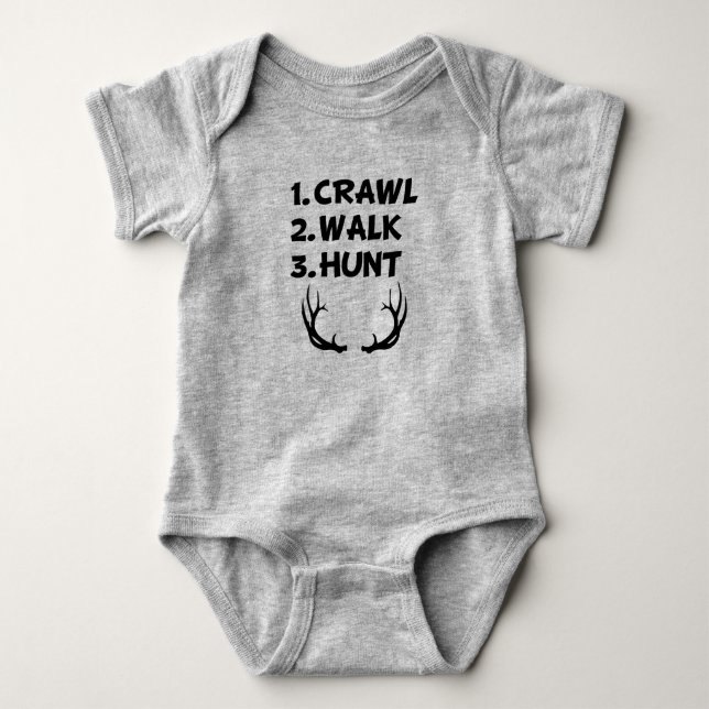 Camisa do bebê Walk Hunt (Frente)