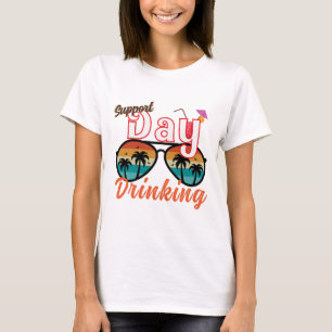 Camisa do Bebendo do dia Presente Para Bebida