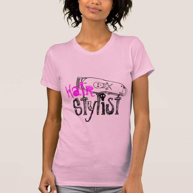 Camisa do cabeleireiro com Clippers (Frente)