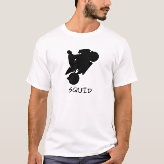 Camisa do calamar T da silhueta do Wheelie