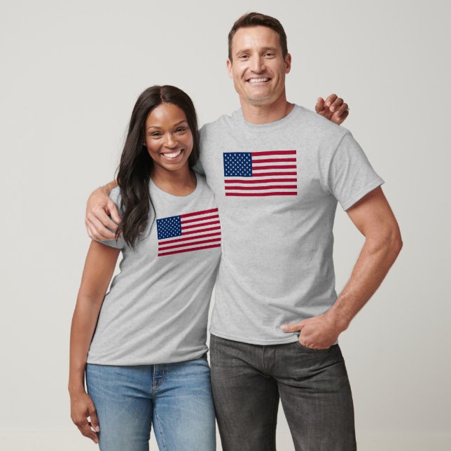 Camisa do camo da bandeira americana (Unissex)