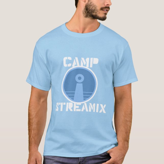 Camisa do campista de Streamix do acampamento (Frente)