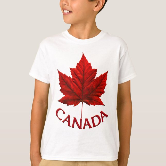 Camisa do Canadá para crianças Camisa personalizad (Frente)