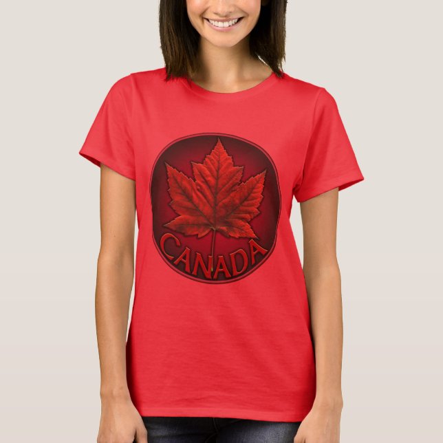 Camisa do Canadá para Mulheres Camisa de Souvenir  (Frente)