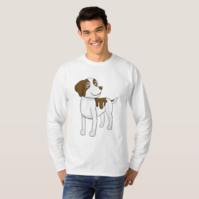 Camisa do cão Brittany (Frente Completa)