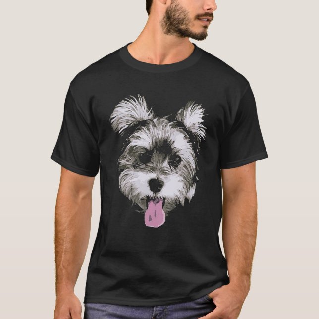Camisa do cão T de Morkie (Frente)