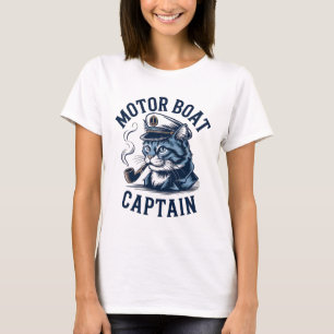Camisa do Capitão de Barco a Motor Cat Camisa Dive