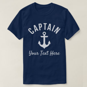 Camisa do Capitão do Barco Personalizável Engra