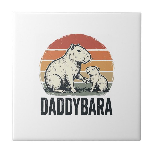 Camisa do Capybara Vintage Sunset Daddybara Design (Frente)