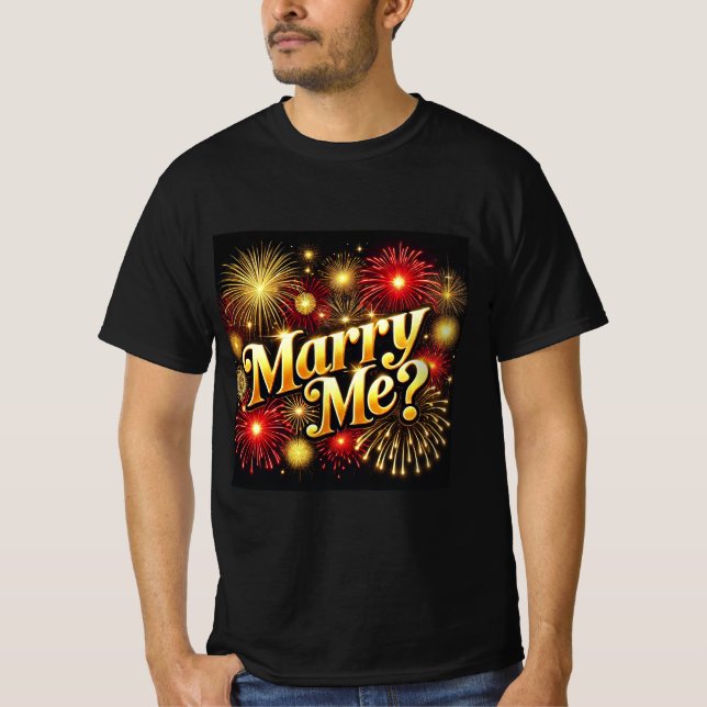 Camisa do Casado Me Mens do Ouro Fireworks (Frente)